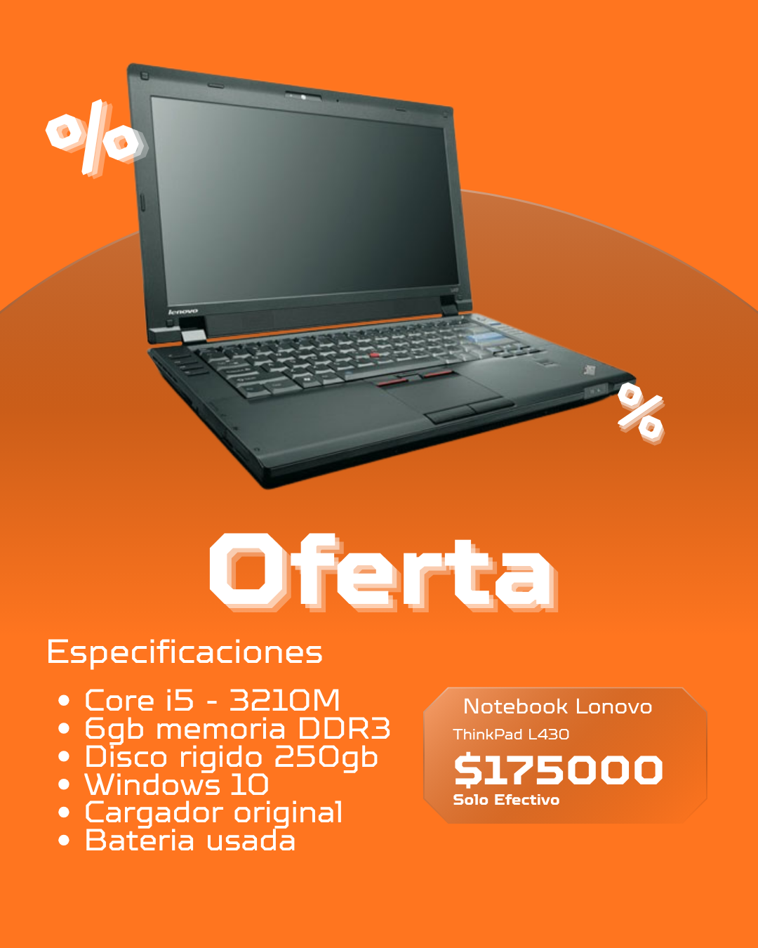 Oferta - Notebook Lenovo ThinkPad L430